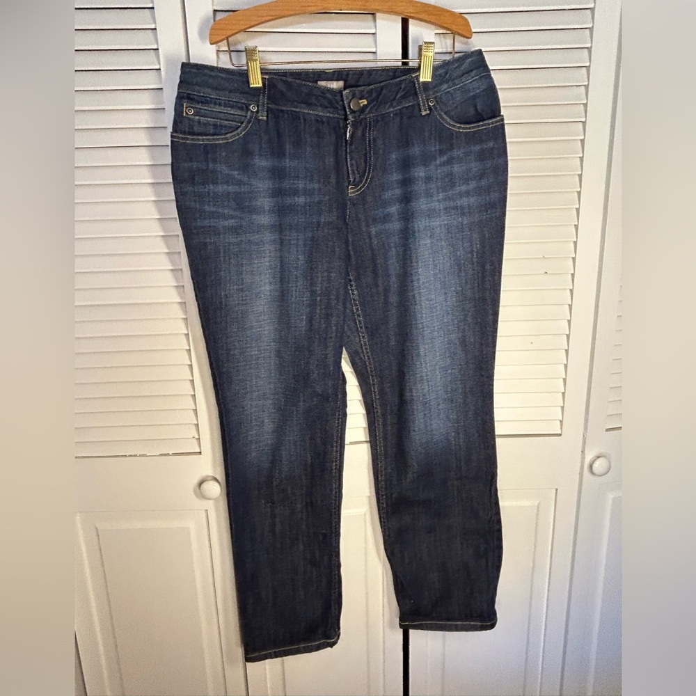 J. Jill distressed dark wash jeans